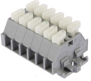 261-106/341-000, 261 Series Grey Terminal Strip, 2.5mm², Single-Level, Cage Clamp Termination 261-106/341-000, 261 Series Grey Terminal Strip, 2.5mm², Single-Level, Cage Clamp Termination