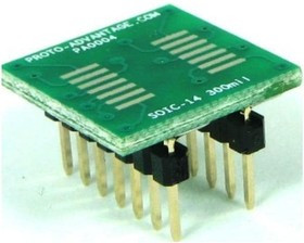 PA0004, Sockets &amp; Adapters SOIC-14 to DIP-14 SMT Adapter