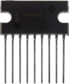 TDA2616/N1.112, Двухканальный HI-FI аудиоусилитель с функцией "Mute", 2 х 12Вт, ± 16В/+ 24В, 20…2000