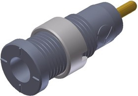 975459706, Grey Female Banana Socket, 2mm Connector, Solder Termination, 10A, 1000V ac/dc, Gold