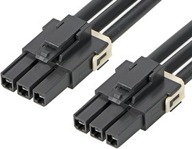 216400-1032, Rectangular Cable Assemblies Mega-Fit SR R-R 3Ckt 300mm Cable