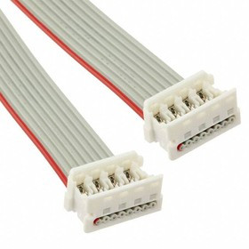 MX-92315-0810, Шлейф с разъемами, PIN: 8, 1,27мм, PicoFlex, 1,2А, луженые, 250В