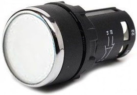 MB100DB, Кнопка без фиксации белая OFF-(ON) (4A/240VAC)