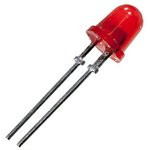 АЛ307КМ, Светодиод красный 50° d=5мм 2мКд 655нМ