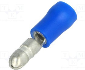 BM00234, Наконечник: круглый, "папа", d: 4мм, 1,5-2,5мм2, обжим, на провод