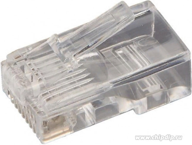 TPR-8P8C-S3, Вилка RJ-45, 8P8C для круглого кабеля, 3 зубца, тип Х