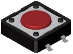 DTSM-21N-V-B, Микропереключатель, 1, SPST-NO, 0,05A/12ВDC, SMT, 1,6Н, 12x12мм DTSM-21N-V-B, Микропереключатель, 1, SPST-NO, 0,05A/12ВDC, SMT, 1,6Н, 12x12мм