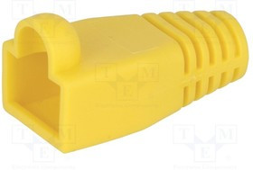 795-601305, Корпус вилки RJ45; 6мм; Цвет: желтый