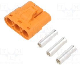LCC30-F, Plug; DC supply; LC; female; PIN: 3; for cable; soldering; orange