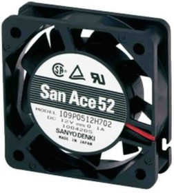 109P0512A701, Axial Fan DC Ball 52x52x15mm 12V 22.2m³/h
