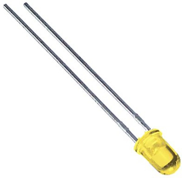 HLMP-1401, LED; 3mm; yellow; 2.2mcd; 60°; Front: convex; 1.5?2.4V