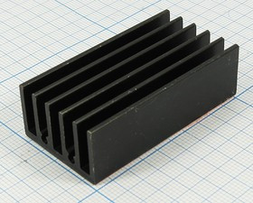 Радиатор охлаждения 50x 26x 16, F19, Al, черный, BLA068-50