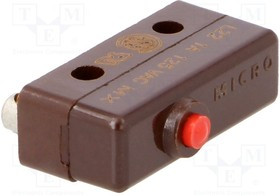 12SM4, Микропереключатель SNAP ACTION, без рычага, SPDT, 1A/250ВAC
