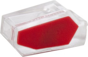 Elvert Зажим разветвительный втычной двухгнездовой прозрачный с красной вставкой макс.сечение 2,5 кв.мм 24 А (1 пакет/50 шт.) TC-252