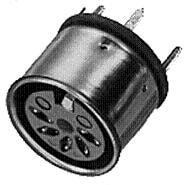 62NC8FX, Circular DIN Connectors 8P PCB DIN RECPT