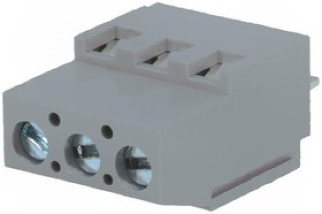 DG129-5.0-03P-11, Зажимная рейка для печатных плат, угловой 90°, 5мм, на PCB, 20А DG129-5.0-03P-11, Зажимная рейка для печатных плат, угловой 90°, 5мм, на PCB, 20А