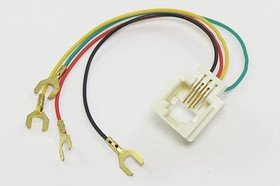 Разъем телефонный 6P4C розетка, контакты 4L, на блок/провод , 623K-80[RJ11]