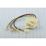 Разъем телефонный 6P4C розетка, контакты 4L, на блок/провод , 623K-80[RJ11]