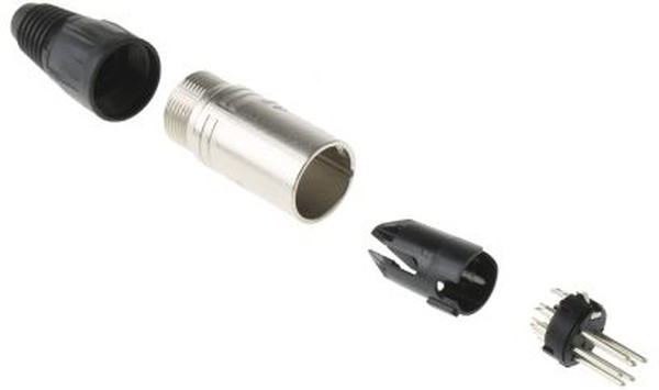 NC6MX, XLR Connectors 6C MALE NICKEL