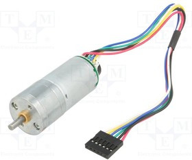 POLOLU-2285, Двигатель: DC, с редуктором, LP, 6ВDC, 2,4А, Ось: D профиль, 47: 1