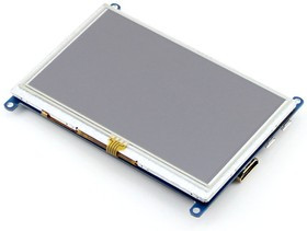 5inch HDMI LCD (B), HDMI дисплей 800×480px с резистивной сенсорной панелью для Raspberry Pi