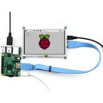 5inch HDMI LCD (B), HDMI дисплей 800×480px с резистивной сенсорной панелью для Raspberry Pi