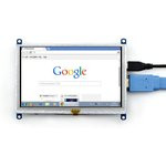 5inch HDMI LCD (B), HDMI дисплей 800×480px с резистивной сенсорной панелью для Raspberry Pi