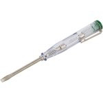 56524, Отвертка индикаторная, белая ручка, 100-500 В, 140 мм