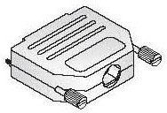 152-9015-EX, D-Sub Backshells 15C BLACK