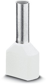 Кабельный наконечник AI-TWIN 2X 0,5 - 8 WH изолированный, двойной, сечение 0,5mm2, длина 8mm, белый (упак. 100шт.) Кабельный наконечник AI-TWIN 2X 0,5 - 8 WH изолированный, двойной, сечение 0,5mm2, длина 8mm, белый (упак. 100шт.)