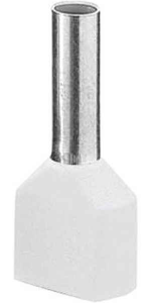 Кабельный наконечник AI-TWIN 2X 0,5 - 8 WH изолированный, двойной, сечение 0,5mm2, длина 8mm, белый (упак. 100шт.) Кабельный наконечник AI-TWIN 2X 0,5 - 8 WH изолированный, двойной, сечение 0,5mm2, длина 8mm, белый (упак. 100шт.)