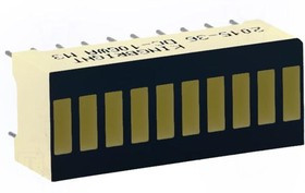 DC-10GWA, Дисплей: LED, шкала, зеленый, 2,2-5,6мкд, 25,4x10,16мм