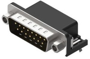 D-Sub connector, 15 pole, standard, angled, solder connection, 618015231421 D-Sub connector, 15 pole, standard, angled, solder connection, 618015231421