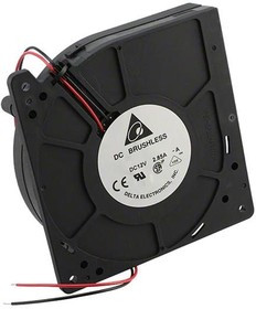 BFB1212EH-A, Blowers &amp; Centrifugal Fans Blower, 120x32mm, 12VDC, 54.85CFM, 28.44W, 62dBA, 4000RPM, Lead, Lock Sensor