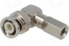 BNC-003, Вилка, BNC, "папа", угловой 90°, накрутка (twist-on), на провод
