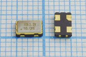 Кварцевый генератор 16МГц 3.3В,HCMOS в корпусе SMD 5x3.2мм; гк 16000 \\SMD05032C4\CM\ 3,3В\SOC5\SDE