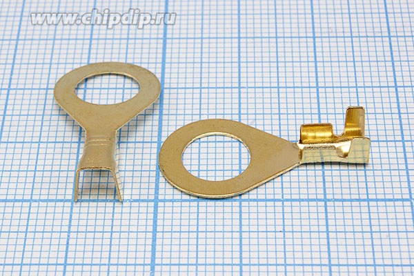 Клемма типа О неизолированная d8,2 мм под провод 1-1,5 мм2, латунь; №15545 клемма"O" d 8,2\0,4\S1,0~1,5\ лат\\\НК8-1,0-1,5\