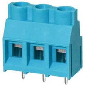 TB005-762-08BE, Fixed Terminal Blocks Terminal block, screw type, 7.62 , horizontal, 8 poles, CUI Blue, slotted screw, PCB mount