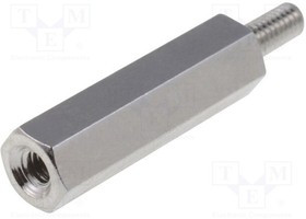 216X40, Дистанцирующая стойка с резьбой, 40мм, Внутр.резьба: M4, латунь