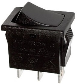 R19A-22BBOT-G, переключатель клавишный ON-ON 250В 6A (аналог B100H SWR42)