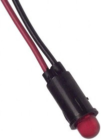 5110F1-12V, LED Panel Mount Indicators RED DIFFUSED 5/32" MOUNTING HOLE