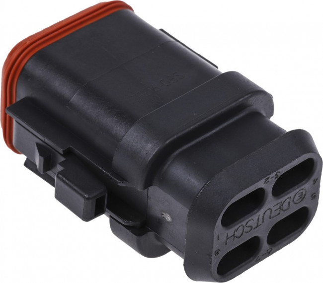 DT068SA-CE12, Корпус разъема, тонкие стенки, черный, Серия DT, Штекер, 8 вывод(-ов) DT068SA-CE12, Корпус разъема, тонкие стенки, черный, Серия DT, Штекер, 8 вывод(-ов)