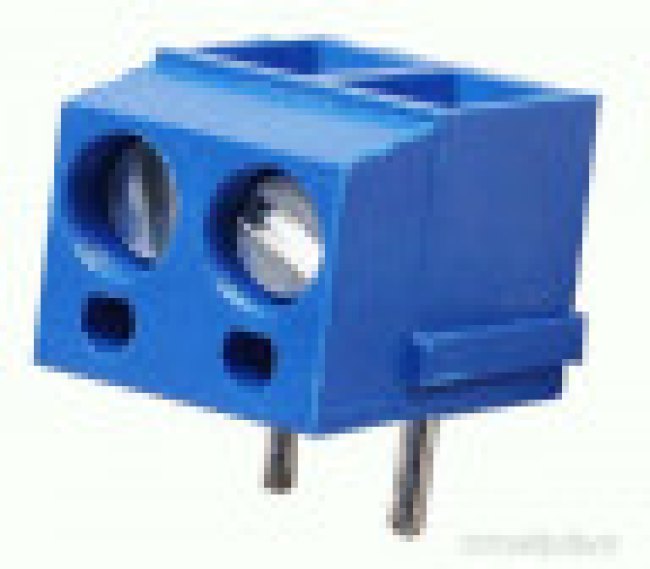 DG300R-5.0-02P-12-00A(H), (синий), Винтовой клеммный блок с защитой провода, 2 контакта. Серия DG300R-5.0