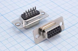 L-KLS1-214-15-F-B, Гнездо D-SUB 3-х рядное, 15 контактов, на кабель; №1153 K гн D-SUB\15HP 3-х ряд\каб\\L-KLS1- 214-15-F-B\KLS