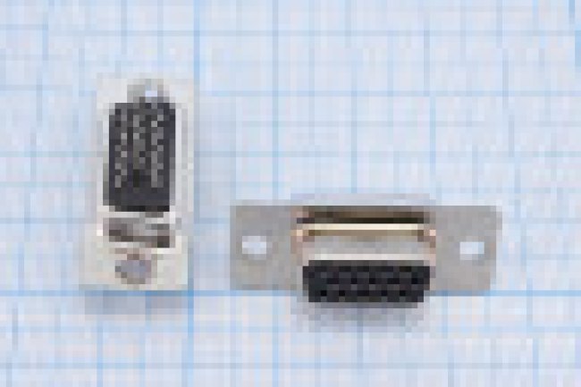 L-KLS1-214-15-F-B, Гнездо D-SUB 3-х рядное, 15 контактов, на кабель; №1153 K гн D-SUB\15HP 3-х ряд\каб\\L-KLS1- 214-15-F-B\KLS