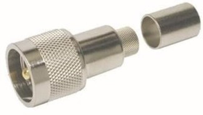 EZ-400-UM, RF Connectors / Coaxial Connectors UHF male (plug) crimp connector/non-solder pin