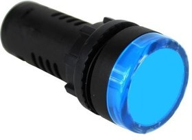 PCL2224V600B, LED Panel Mount Indicators PMI RND 22mm LED 24V Flat Lens Blue