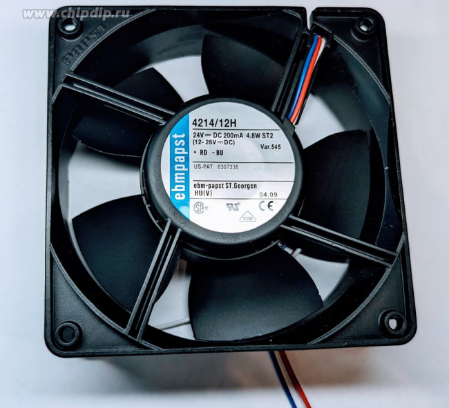 Вентилятор Ebmpapst 4214/12H 24V 5,3W 235mA 120x38 3pin