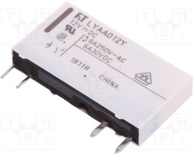 FTR-LYAA012Y, Реле: электромагнитное, SPST-NO, Uобмотки: 12ВDC, 6A/250ВAC, 6А