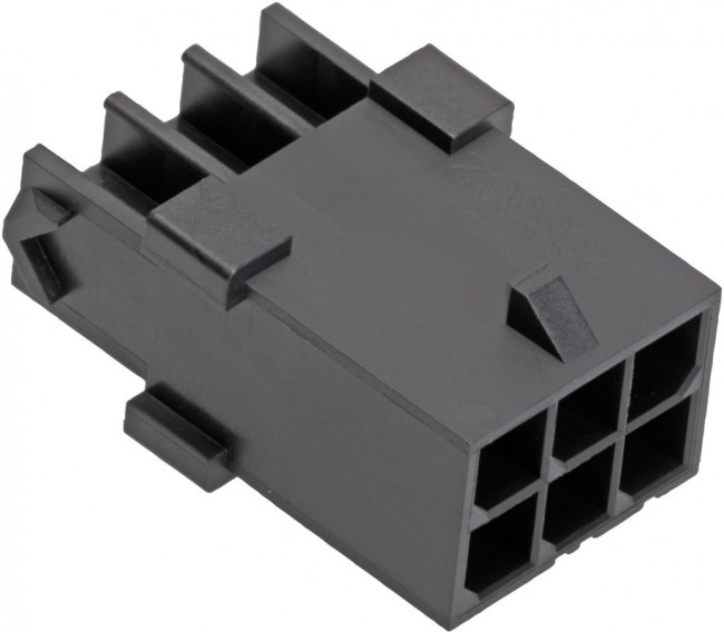 203632-0401, Headers &amp; Wire Housings Dual Row 4 Ckt Panel Mounts Black